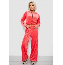 Спортивний костюм жіночий велюровий, колір рожевий, 257R4125