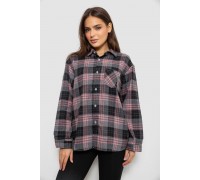 Сорочка жіноча в клітинку, колір сіро-чорний, 244R1070-2