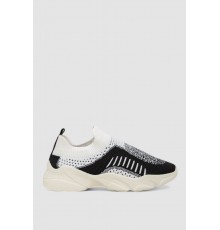 Сліпони жіночі з тканини, колір чорно-білий, 244R322C