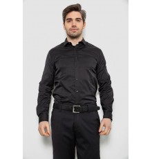 Рубашка мужская однотонная, цвет черный, 186R6917