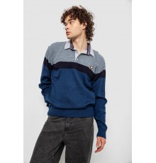 Свитер-обманка мужской, цвет сине-серый, 161R913