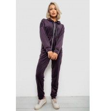 Спортивний костюм жіночий велюровий, колір темно-сливовий, 257R4122