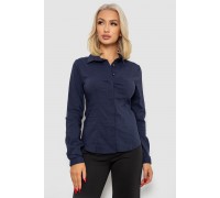 Блуза класична, колір синій, 230R08-2