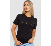 Футболка женская с принтом, цвет черный, 238R57379