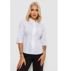 Блуза класична, колір білий, 230R08-1
