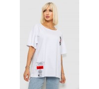 Футболка жіноча з принтом, колір білий, 244R2408-5