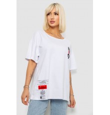 Футболка жіноча з принтом, колір білий, 244R2408-5