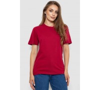 Футболка жіноча однотонна, колір бордовий, 238R112