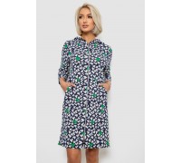 Халат жіночий на блискавці з принтом, колір синій, 257R1026