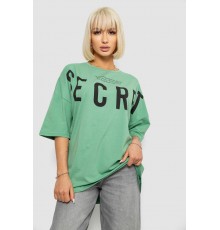 Футболка жіноча з принтом, колір оливковий, 244R3008-1