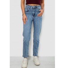 Джинси жіночі однотонні MOM, колір блакитний, 244R00136