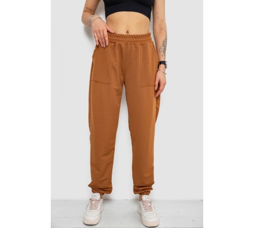 Спортивні штани жіночі, колір коричневий, 238R347-1
