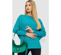 Кофта жіноча однотонна, колір бірюзовий, 244R2034