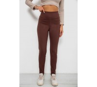 Лосини в рубчик на флісі, колір шоколадний, 244R1709