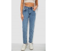 Джинси жіночі однотонні MOM, колір блакитний, 244R00896