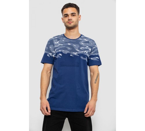 Футболка чоловіча з принтом, колір синій, 244R2917