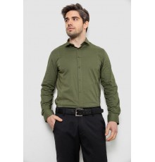 Рубашка мужская однотонная, цвет хаки, 186R2013