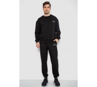Спортивный демисезонный мужской костюм, цвет черный, 241R176