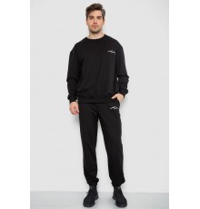 Спортивный демисезонный мужской костюм, цвет черный, 241R176