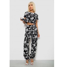 Костюм жіночий повсякденний з принтом, колір чорний, 257R815