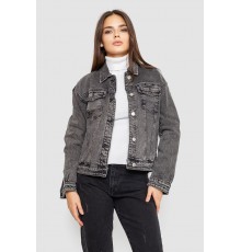 Джинсова куртка жіноча, колір сірий, 129RA229