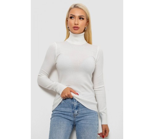 Гольф жіночий однотонний, колір білий, 204R921