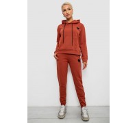 Спортивний костюм жіночий двонитка, колір теракотовий, 214R1419-004
