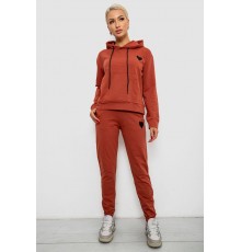 Спортивний костюм жіночий двонитка, колір теракотовий, 214R1419-004