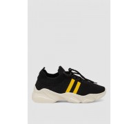 Кросівки жіночі текстильні, колір чорно-жовтий, 244R251K