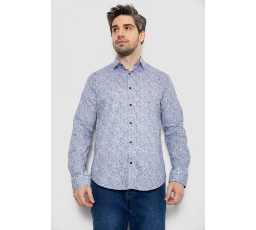 Рубашка мужская с принтом, цвет серый, 186R2020