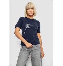 Жіноча футболка з принтом, колір синій, 241R124