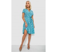 Сукня софт з принтом, колір бірюзовий, 230R0032