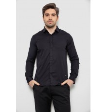 Рубашка мужская однотонная, цвет черный, 186R6917-1