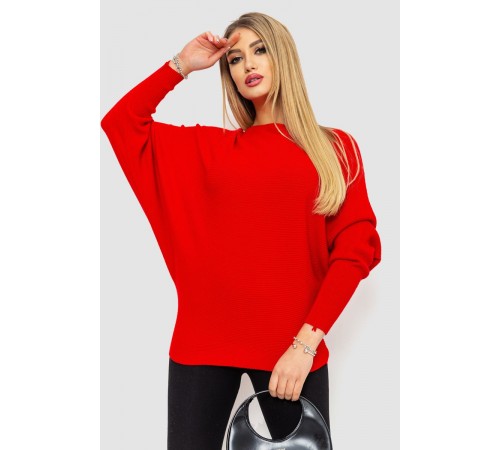 Кофта жіноча однотонна, колір червоний, 244R2034