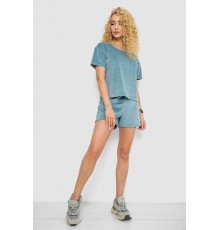 Домашній костюм велюровий, колір оливковий, 102R272-3