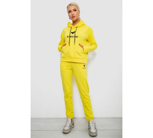 Спортивний костюм жіночий двонитка, колір жовтий, 214R1419-007