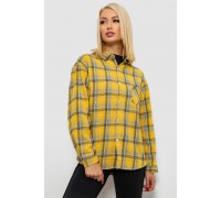Сорочка жіноча в клітинку, колір жовтий, 244R1070-1