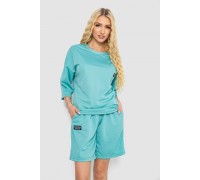 Костюм жіночий однотонний, колір оливковий, 238R116