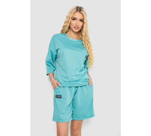 Костюм жіночий однотонний, колір оливковий, 238R116