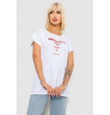 Футболка жіноча з принтом, колір білий, 244R2402