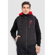 Жилетка мужская демисезонная двухсторонняя, цвет черно-красный, 244R99002