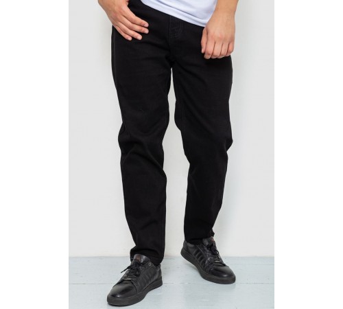 Джинсы мужские однотонные, цвет черный, 244R8570-1