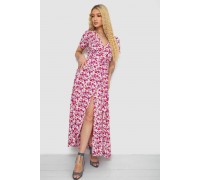 Сарафан с цветочным принтом, цвет розово-красный, 241R181