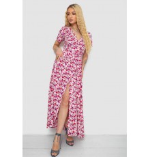 Сарафан з квітковим принтом, колір рожево-червоний, 241R181