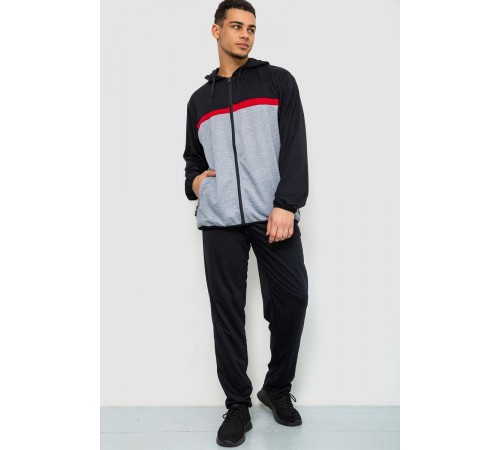 Спорт костюм мужской, цвет черно-серый, 244R9133