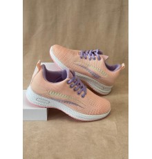 Кросівки жіночі текстиль, колір персиково-фіолетовий, 243RA33