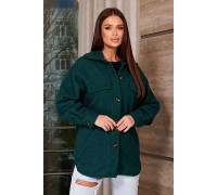 Рубашка -бомбер женская, цвет зеленый, 257R153