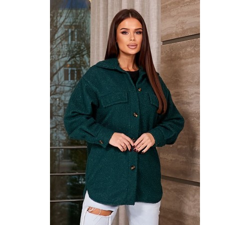 Сорочка-бомбер жіноча, колір зелений, 257R153