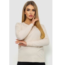 Кофта жіноча однотонна повсякденна, колір світло-бежевий, 244R2033