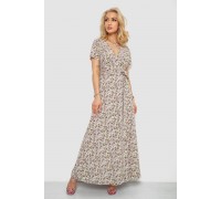 Сарафан з квітковим принтом, колір молочно-бежевий, 241R179